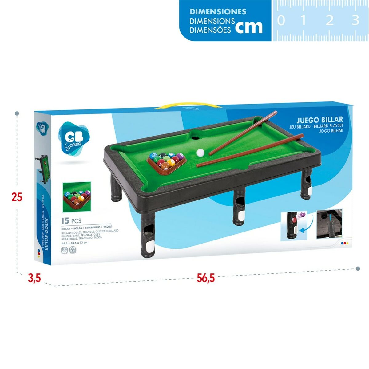 Pool table Colorbaby 44,5 x 13 x 24,5 cm