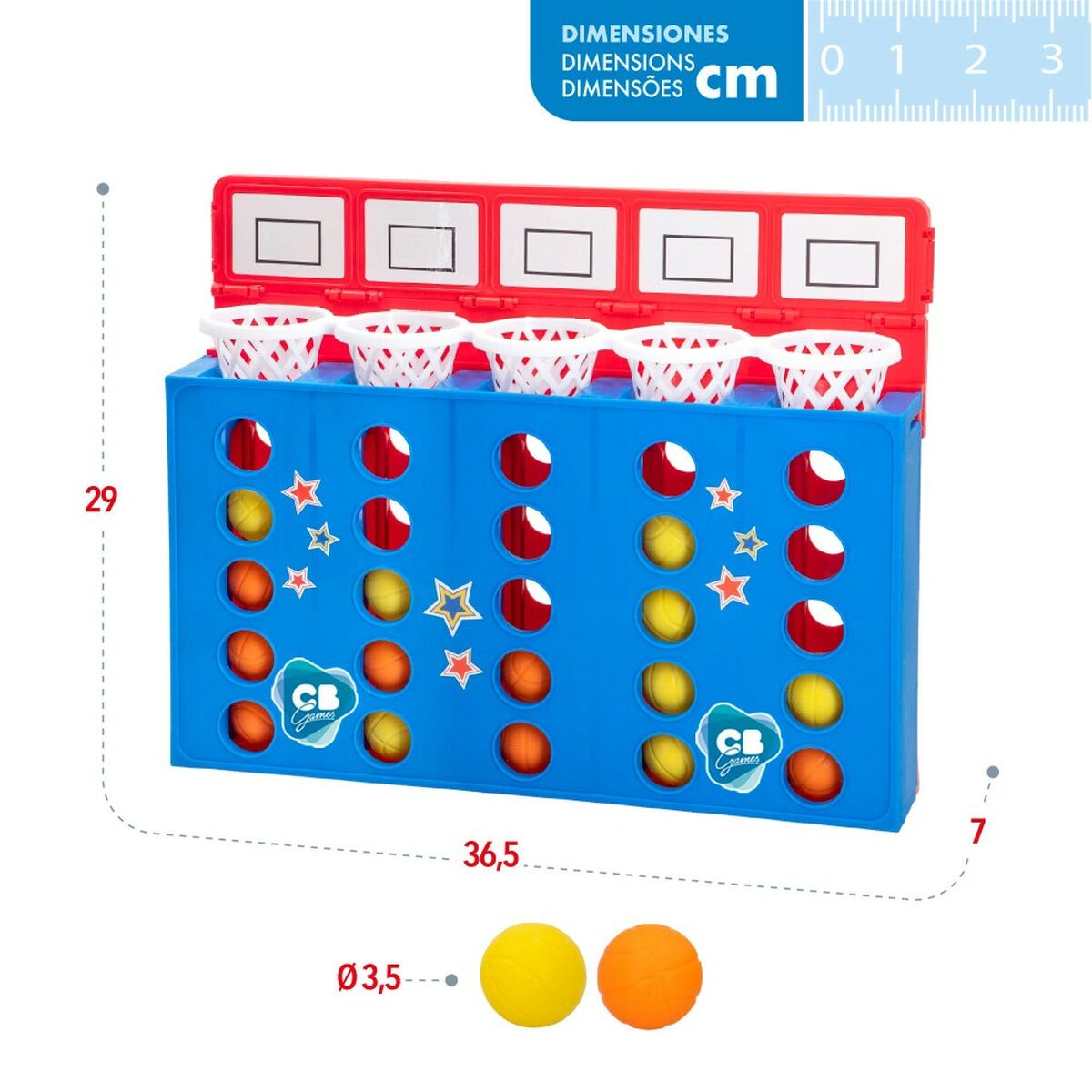 Morpion Colorbaby 36,5 x 29 x 7 cm (6 Unités)