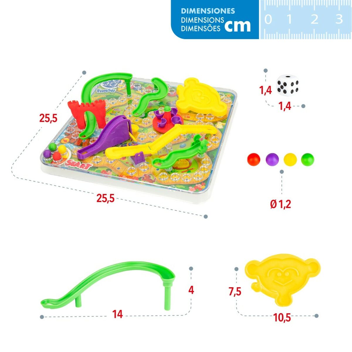 Tischspiel Colorbaby Treppen 3D (6 Stück)