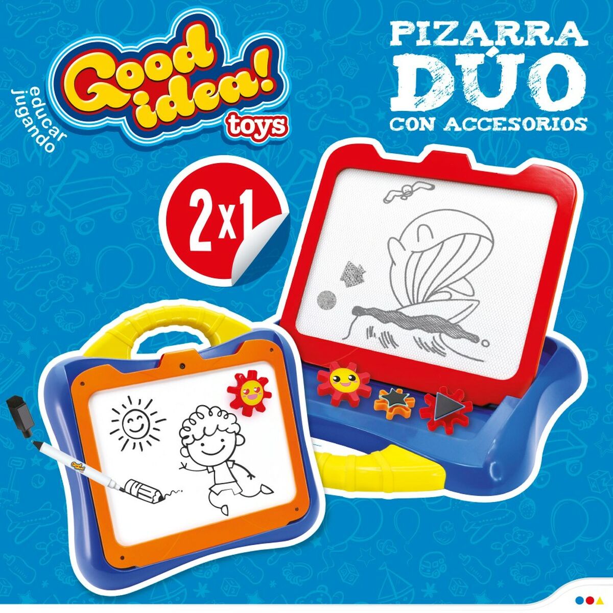 Magnetic board Colorbaby Double-sided (6 Units)