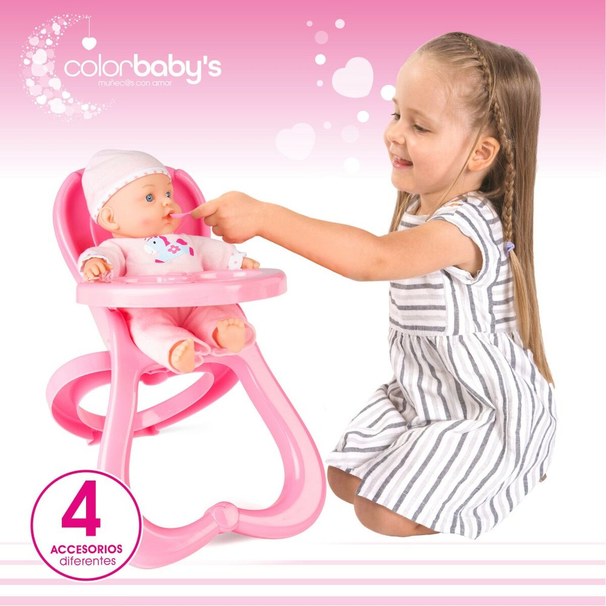 Baby-Puppe Colorbaby 2 Stück 22,5 x 34,5 x 33,5 cm