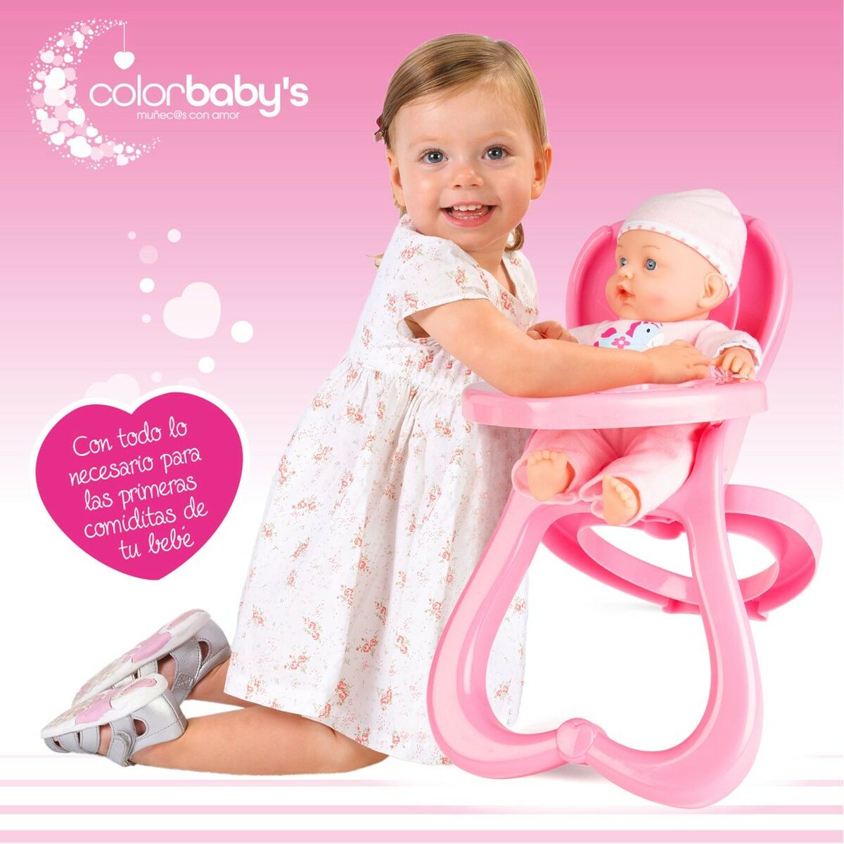 Baby-Puppe Colorbaby 2 Stück 22,5 x 34,5 x 33,5 cm