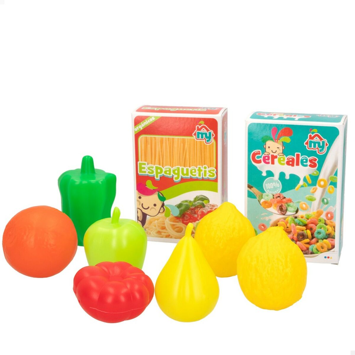 Set de jouets alimentaires Colorbaby Linge et ustensiles de cuisine 34 Pièces 33 Pièces (16 Unités)