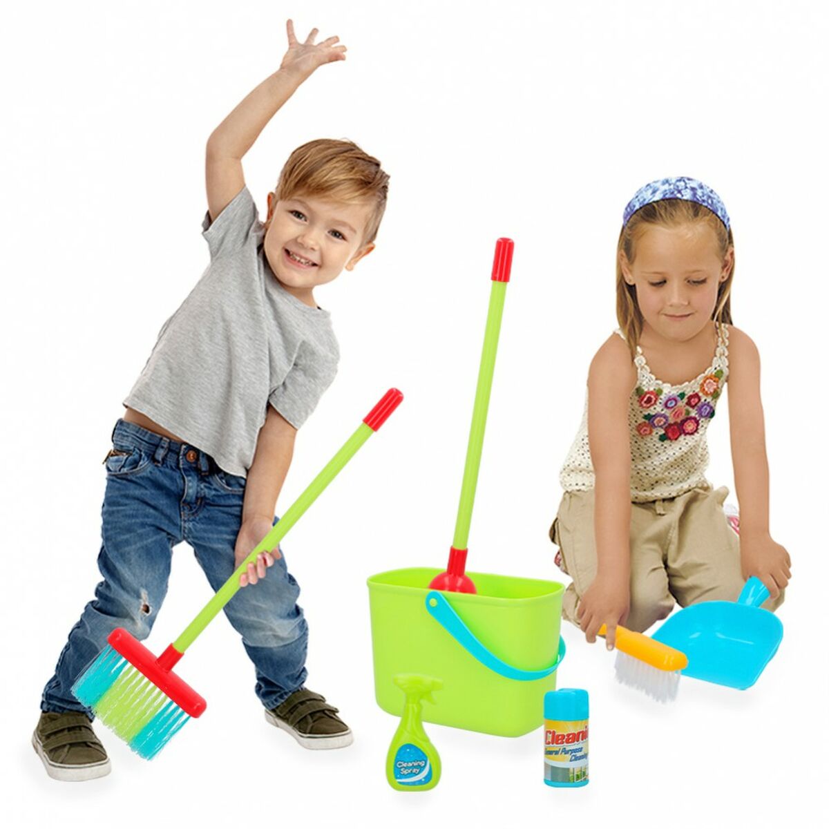 Kit de nettoyage et de rangement PlayGo 6 x 50 x 6 cm (4 Unités)