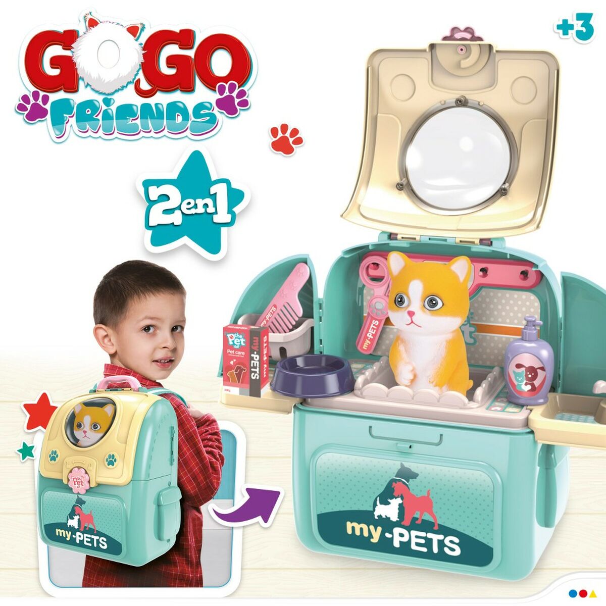 Rucksack für Haustiere Colorbaby GoGo Friends Spielzeug 39,5 x 43 x 17 cm (6 Stück)