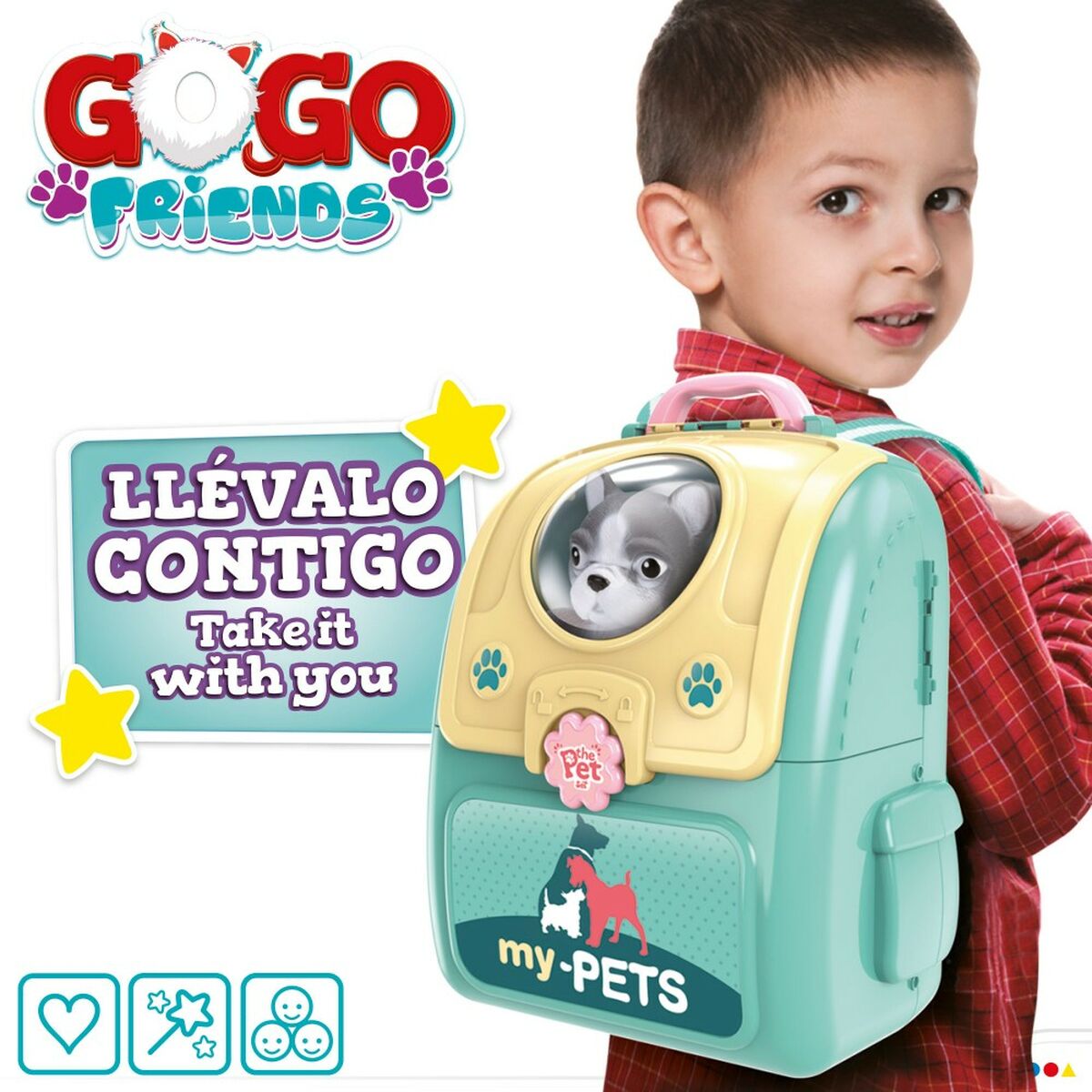 Rucksack für Haustiere Colorbaby GoGo Friends Spielzeug 39,5 x 43 x 17 cm (6 Stück)