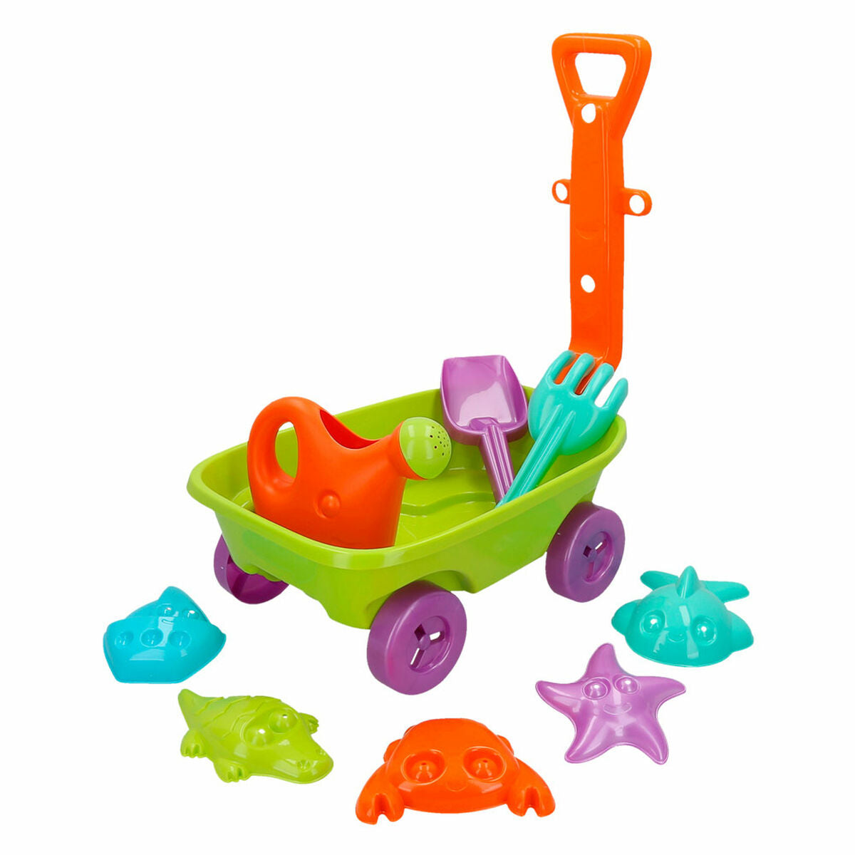 Beach toys set Colorbaby Wheelbarrow polypropylene (12 Units)