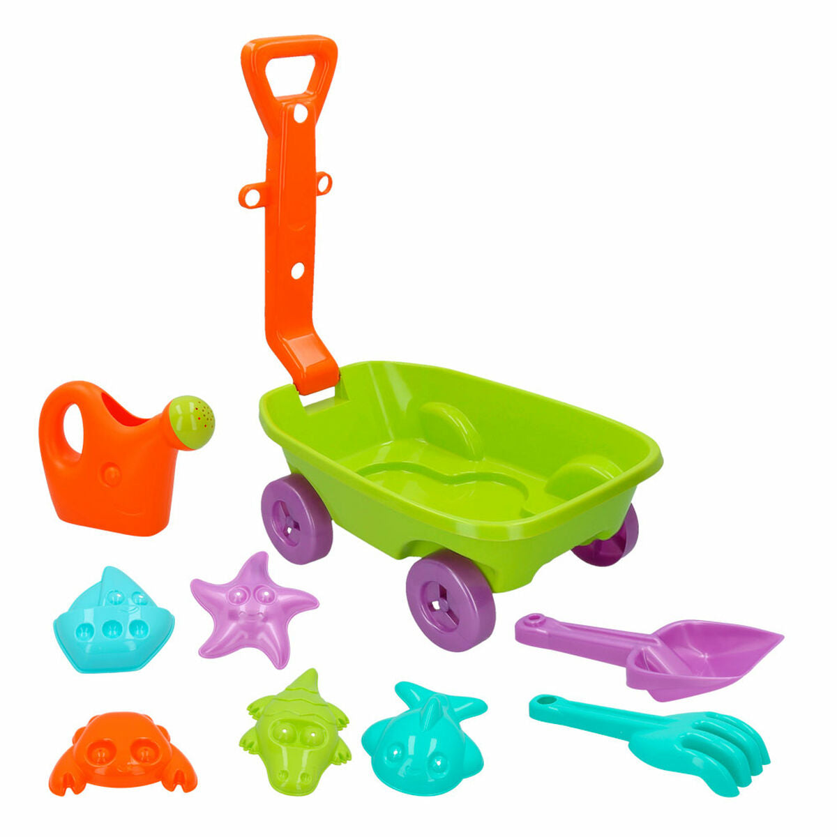 Beach toys set Colorbaby Wheelbarrow polypropylene (12 Units)