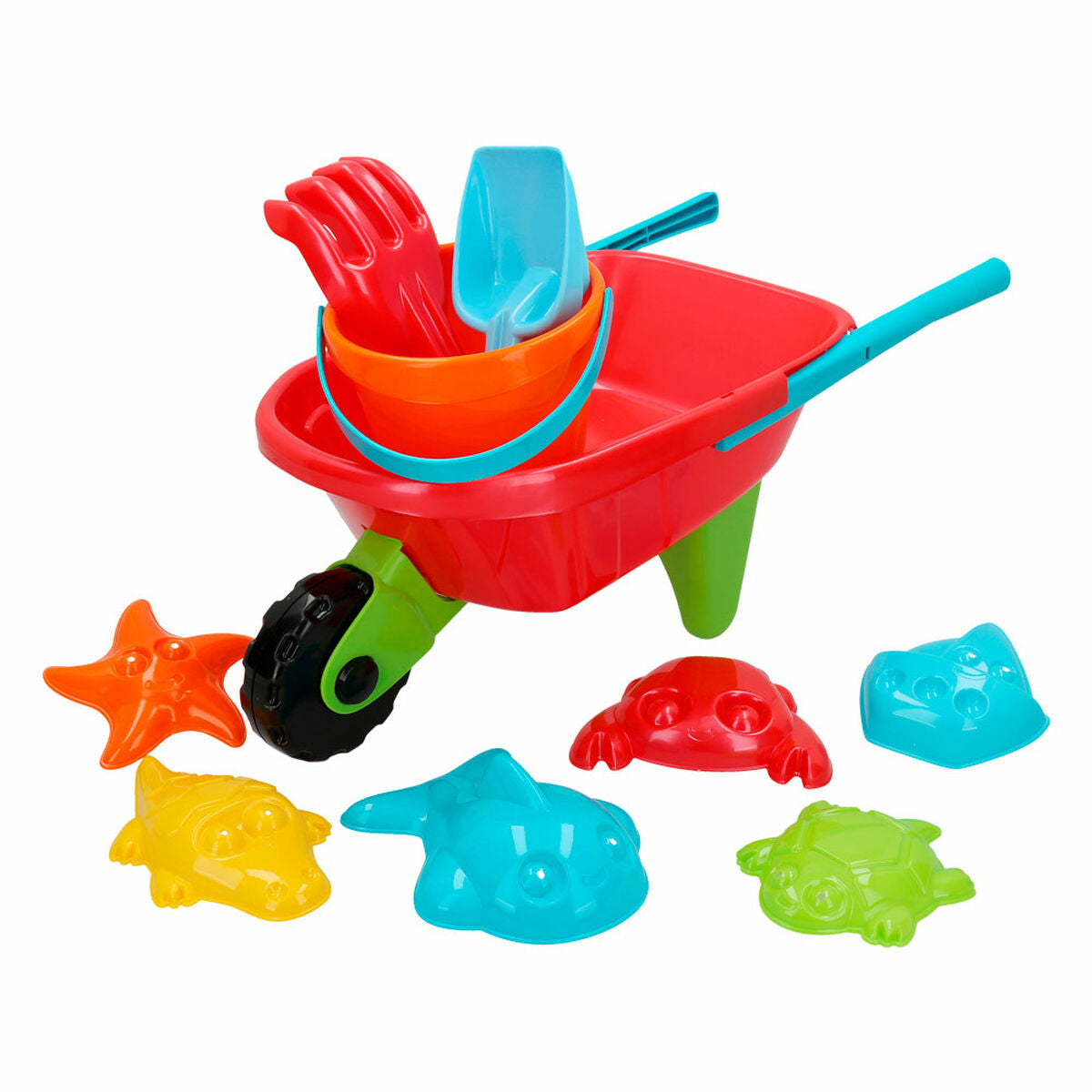 Strandspielzeuge-Set Colorbaby Wagen Polypropylen (10 Stück)