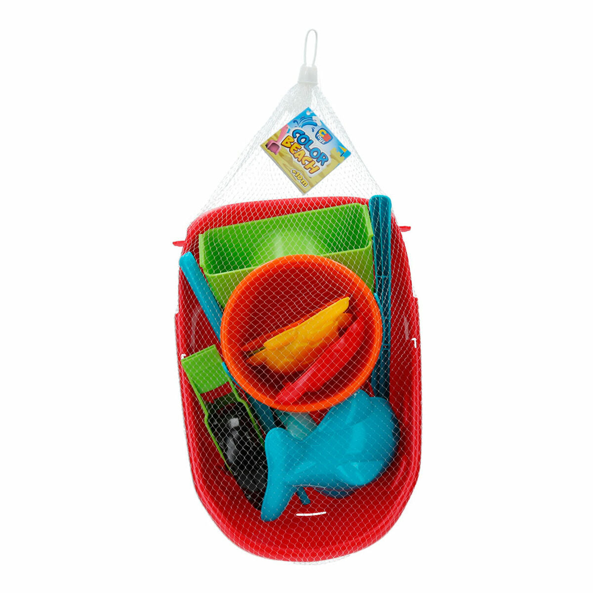 Set de jouets de plage Colorbaby Chariot polypropylène (10 Unités)