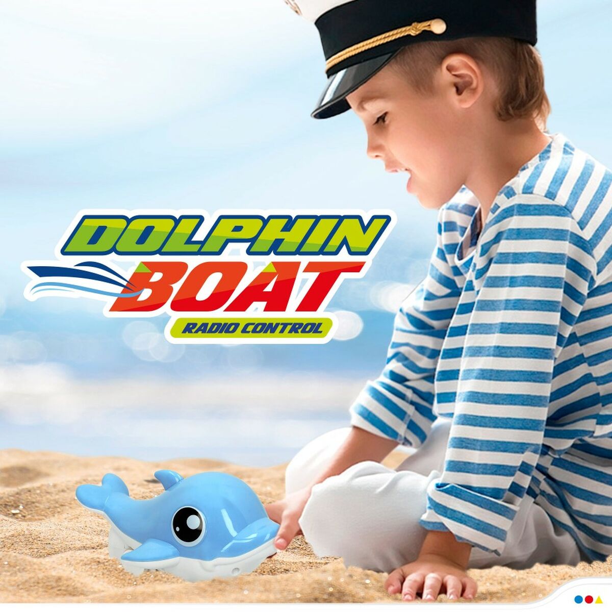 Bateau radiocommandé Colorbaby Dauphin (2 Unités)