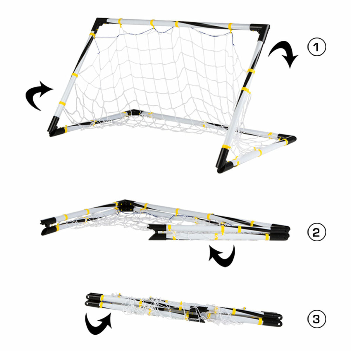 Football Goal Colorbaby Foldable 100 x 70 x 70 cm (2 Units)