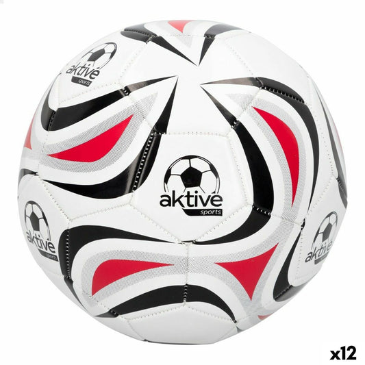Ballon de Football Aktive 5 Ø 22 cm Blanc PVC (12 Unités)