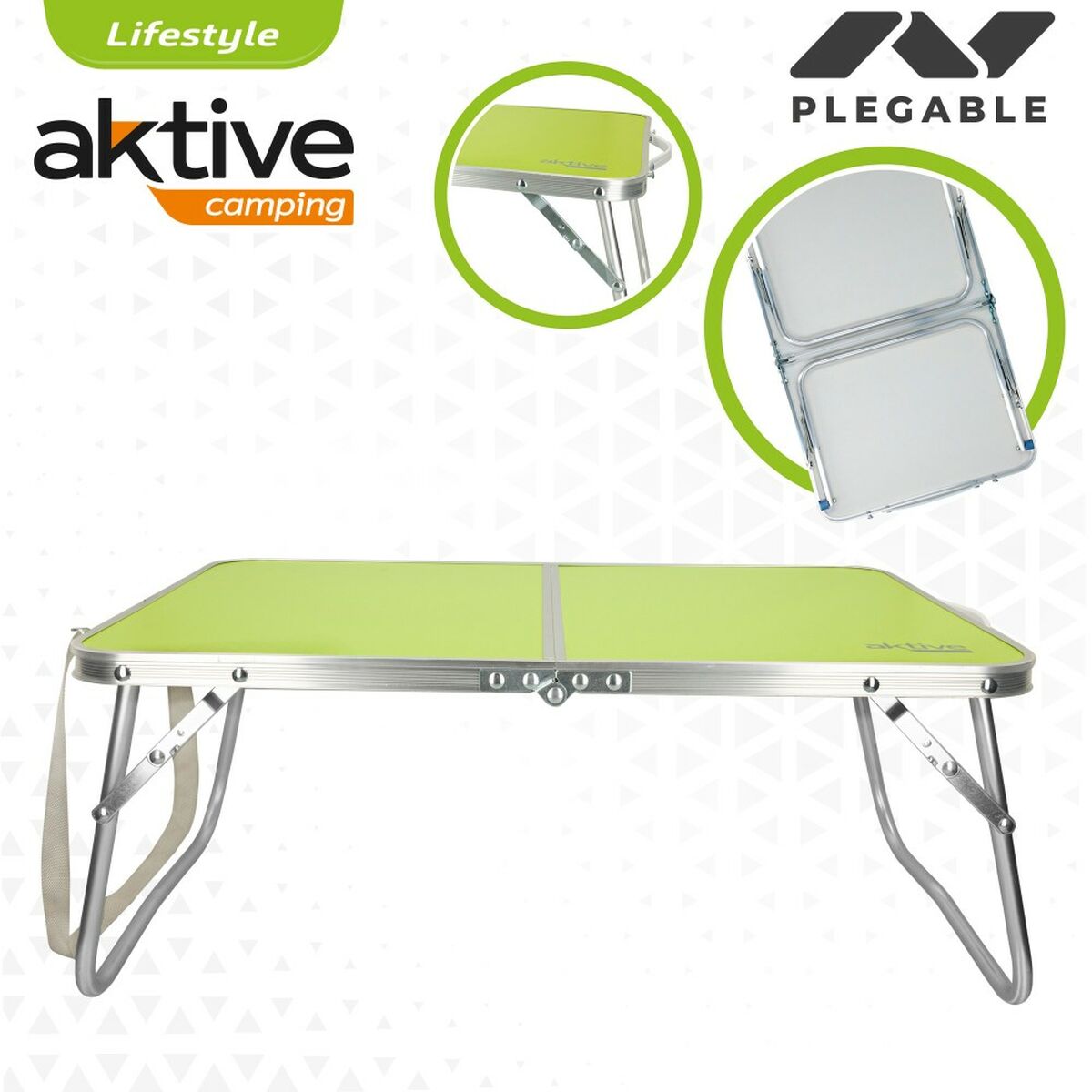 Folding Table Aktive Pistachio 60 x 25 x 40 cm (4 Units)