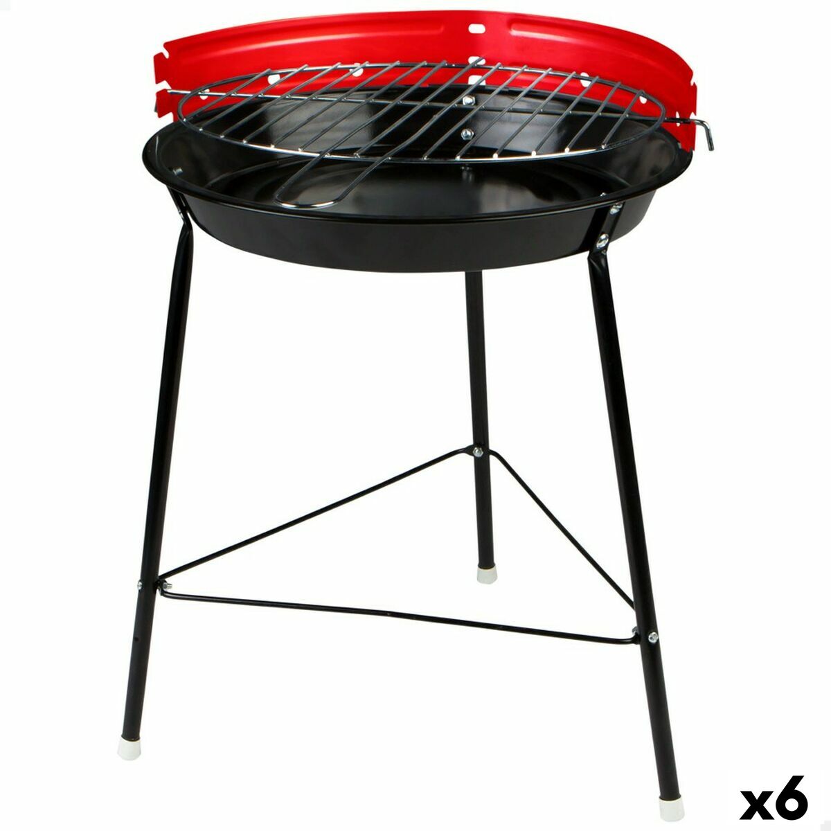 Barbecue Portable Aktive Fer Plastique 37 x 44 x 33 cm (6 Unités) Rouge