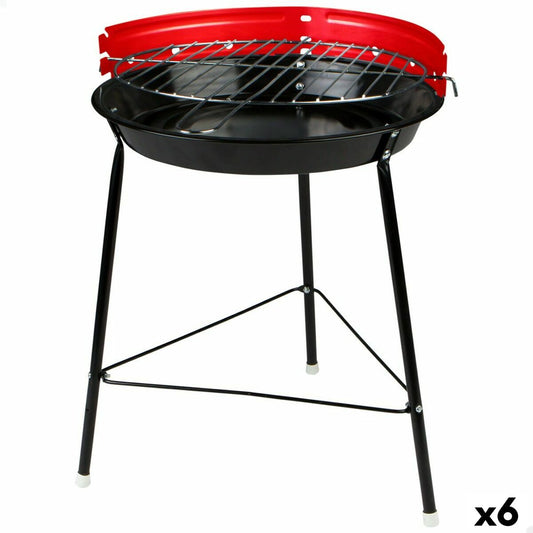 Barbecue Portable Aktive Iron Plastic 37 x 44 x 33 cm (6 Units) Red