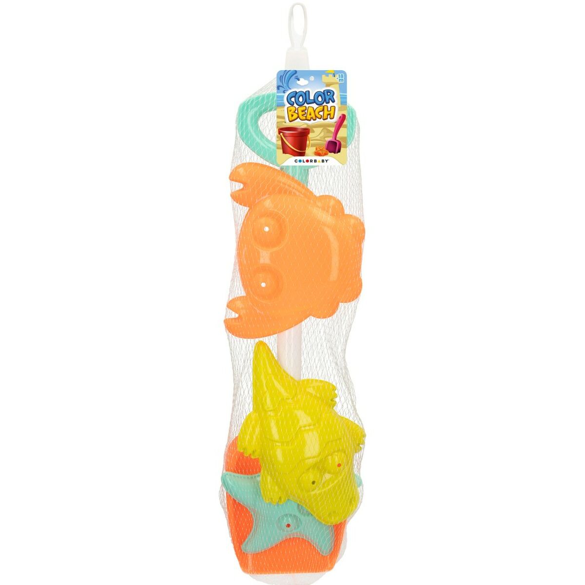 Set de jouets de plage Colorbaby 4 Pièces polypropylène (12 Unités)