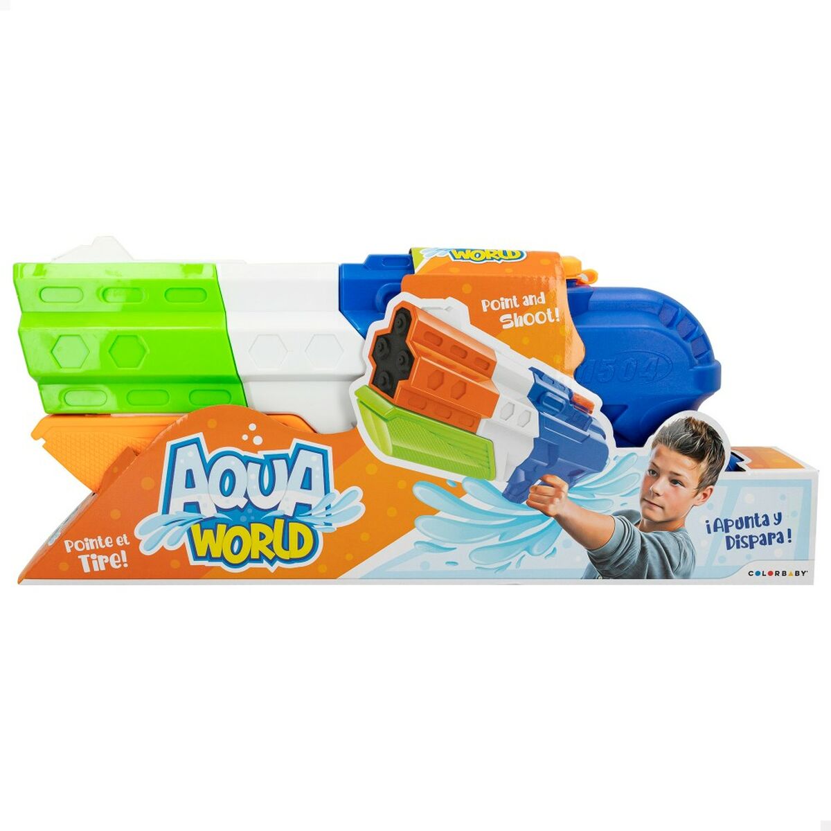 Pistolet à Eau Colorbaby AquaWorld 45 x 19 x 7 cm (6 Unités)