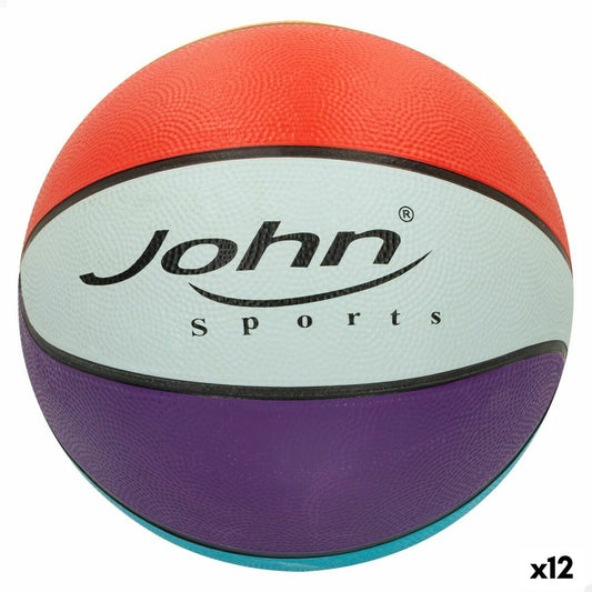 Ballon de basket John Sports Rainbow 7 Ø 24 cm 12 Unités
