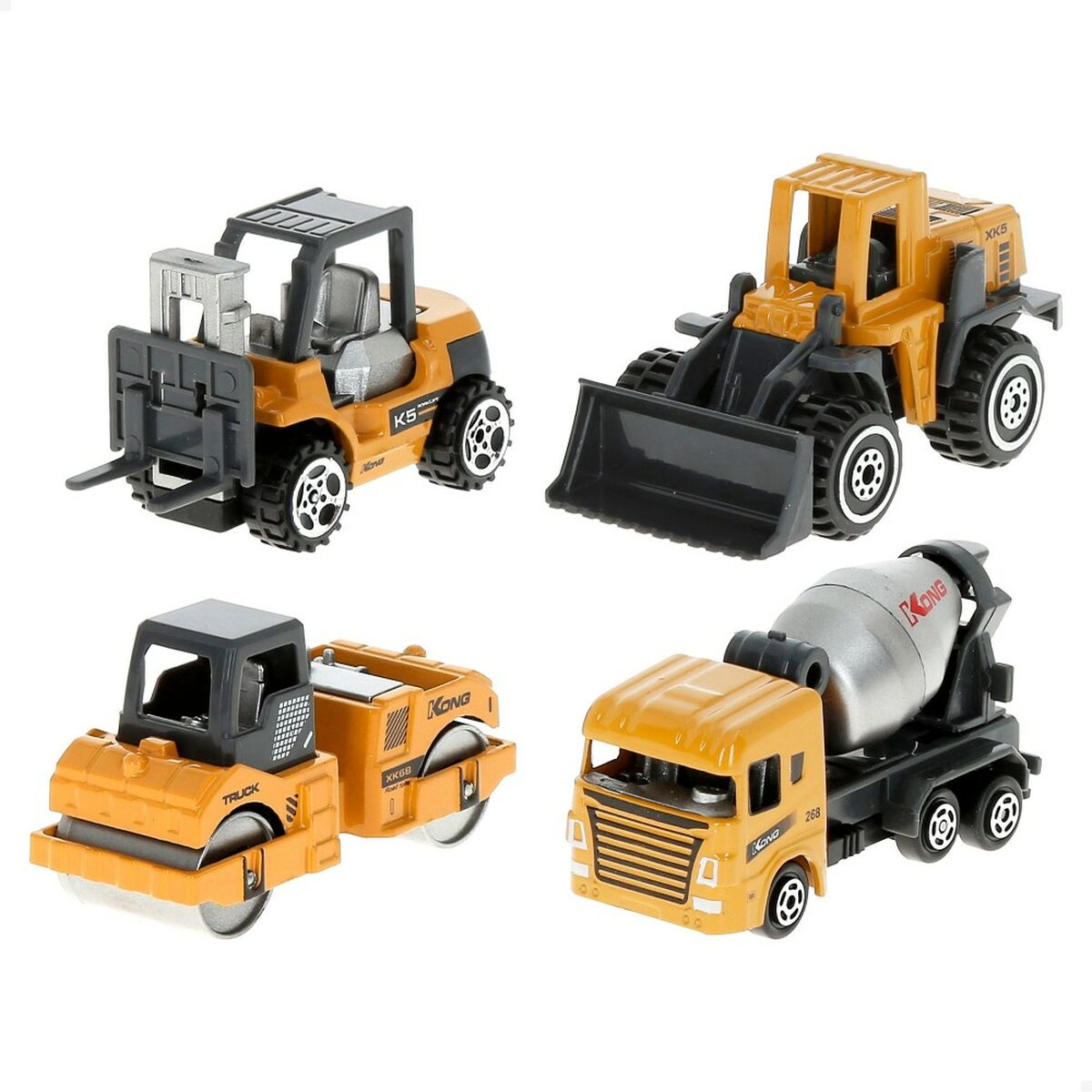 Set mit Fahrzeugen für öffentliche Bauarbeiten Speed & Go 7,5 x 4 x 3 cm (12 Stück)