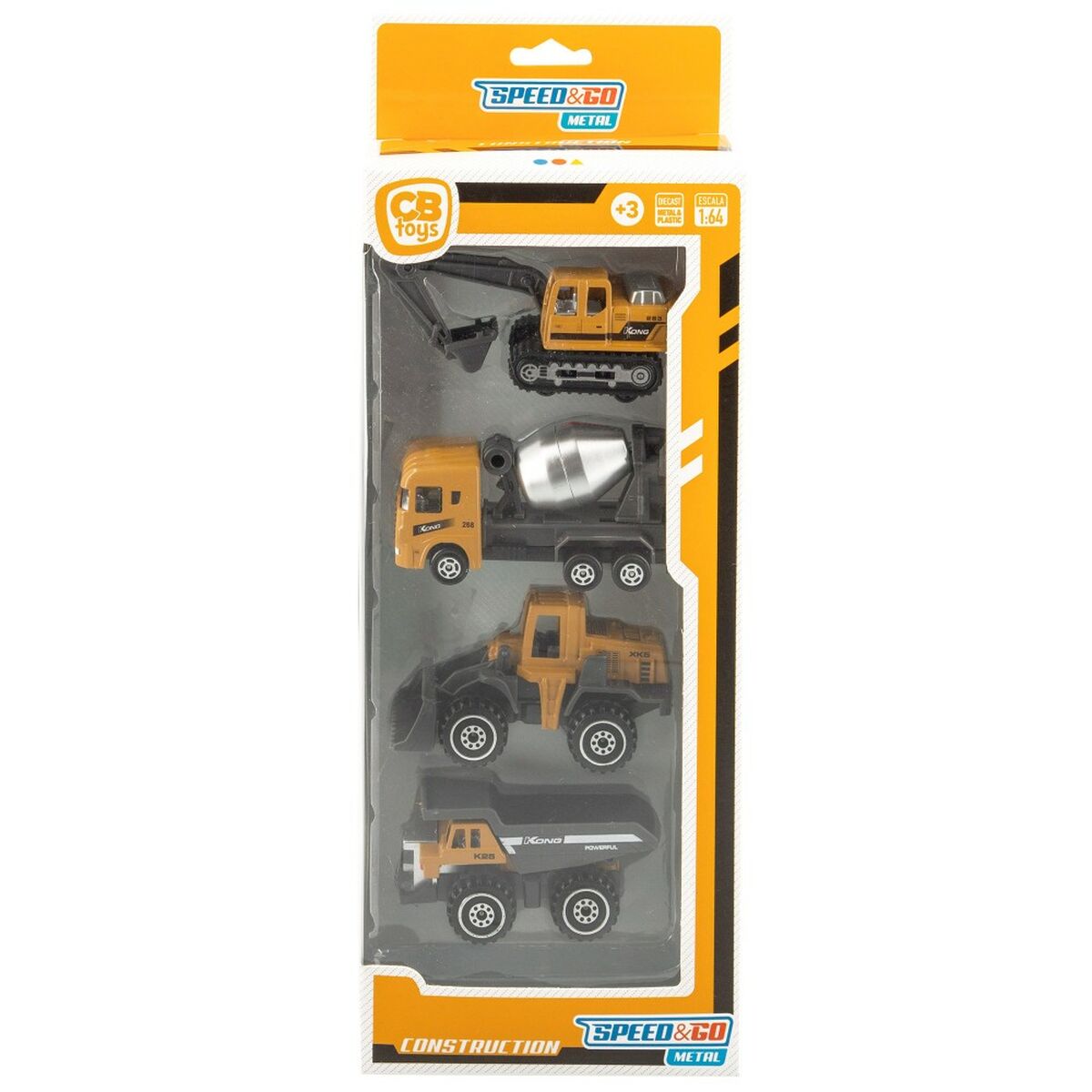 Set mit Fahrzeugen für öffentliche Bauarbeiten Speed & Go 7,5 x 4 x 3 cm (12 Stück)