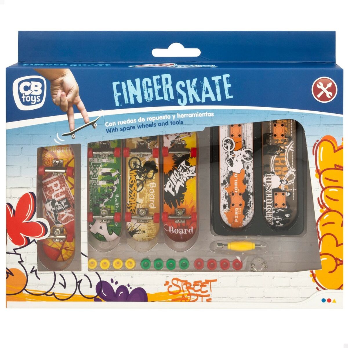 Finger skateboard Colorbaby (12 Units)