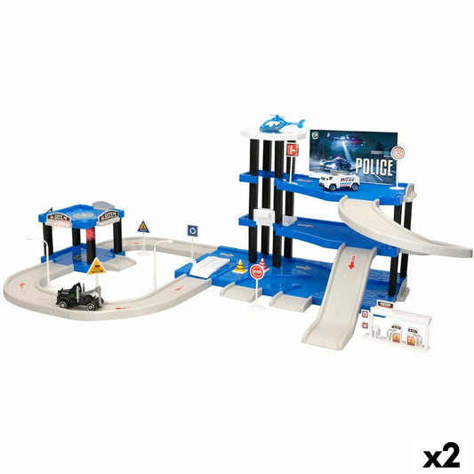 Garage Parking avec Véhicules Speed & Go 78 x 26,5 x 42,5 cm (2 Unités)