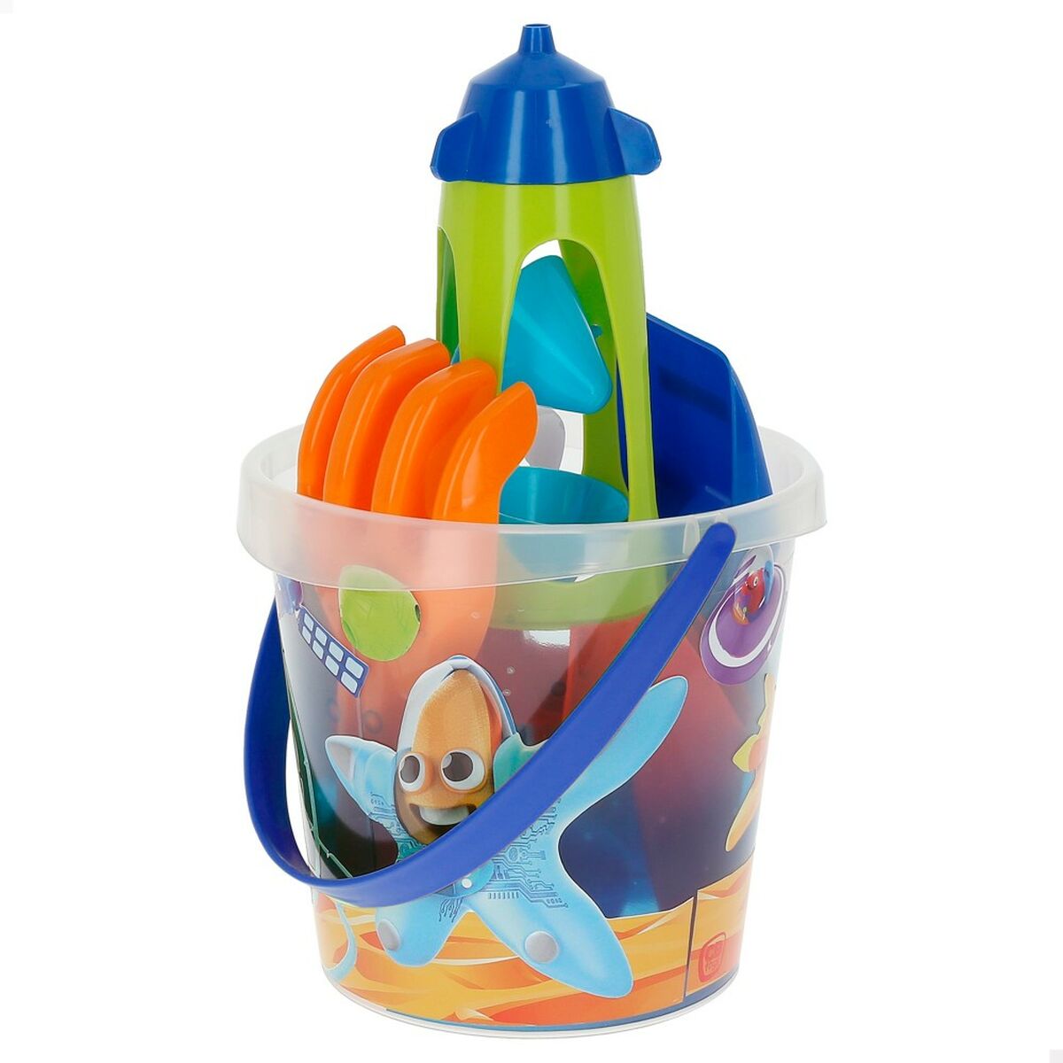 Beach toys set Colorbaby Mr Craby Ø 18 cm polypropylene (16 Units)