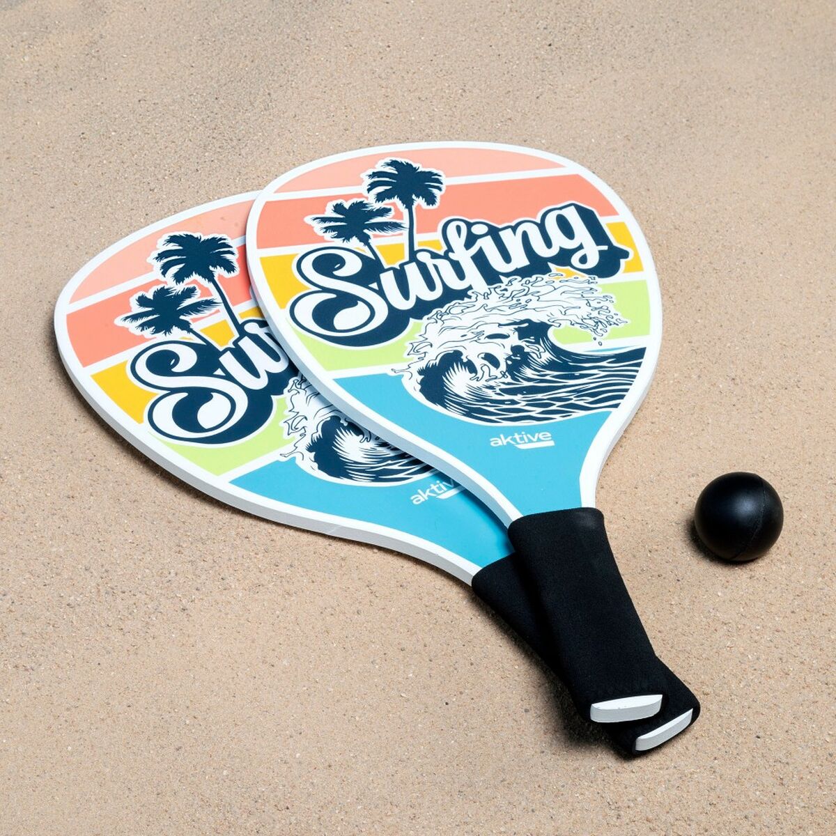 Strandschläger mit Ball Aktive Brandung 20 x 40 cm (12 Stück)