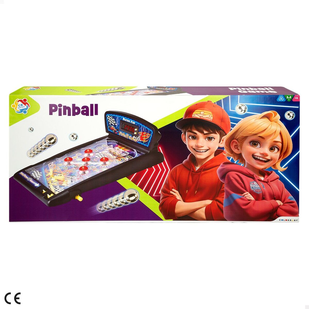 Tischspiel Colorbaby Pinball (2 Stück)