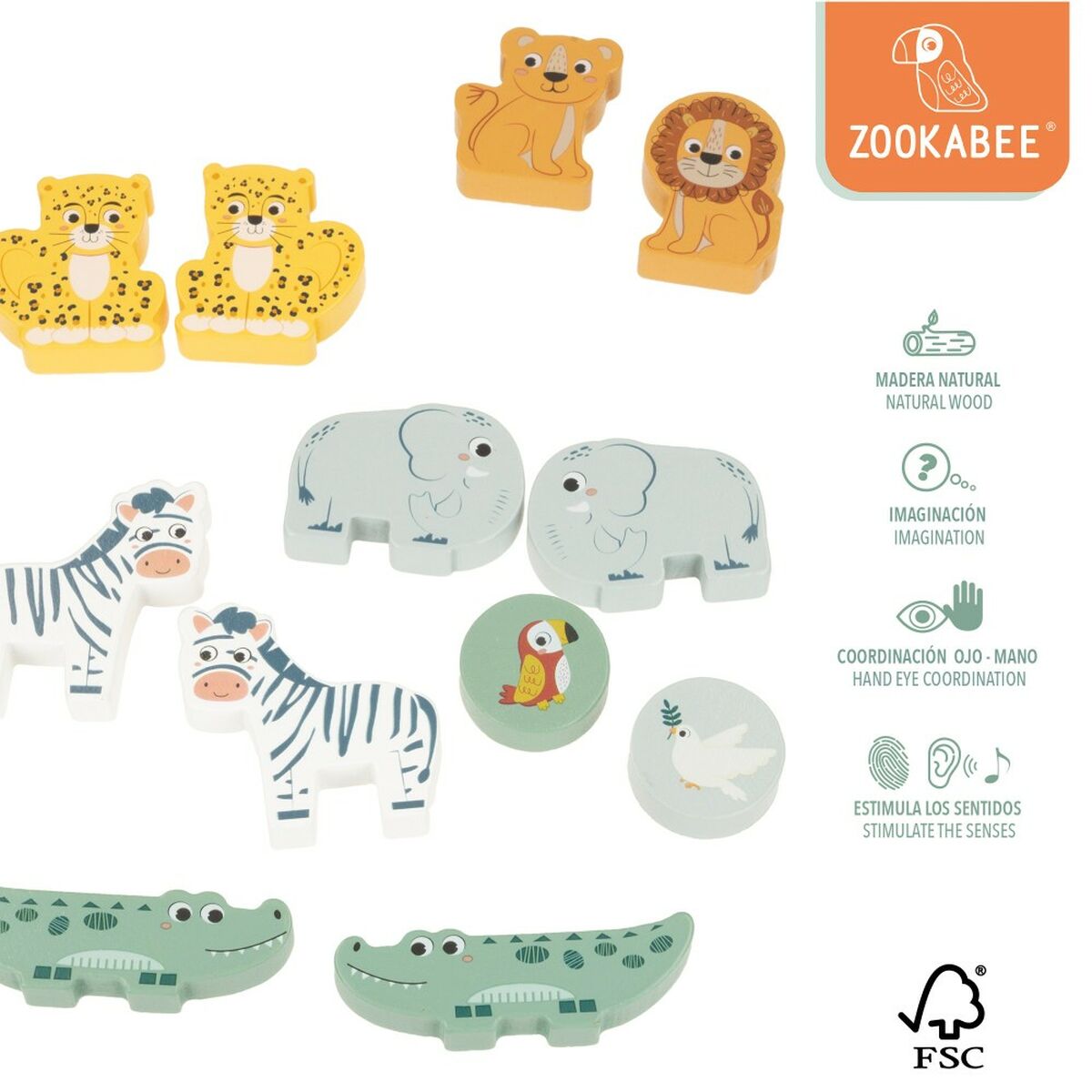 Baby toy Woomax animals (6 Units)