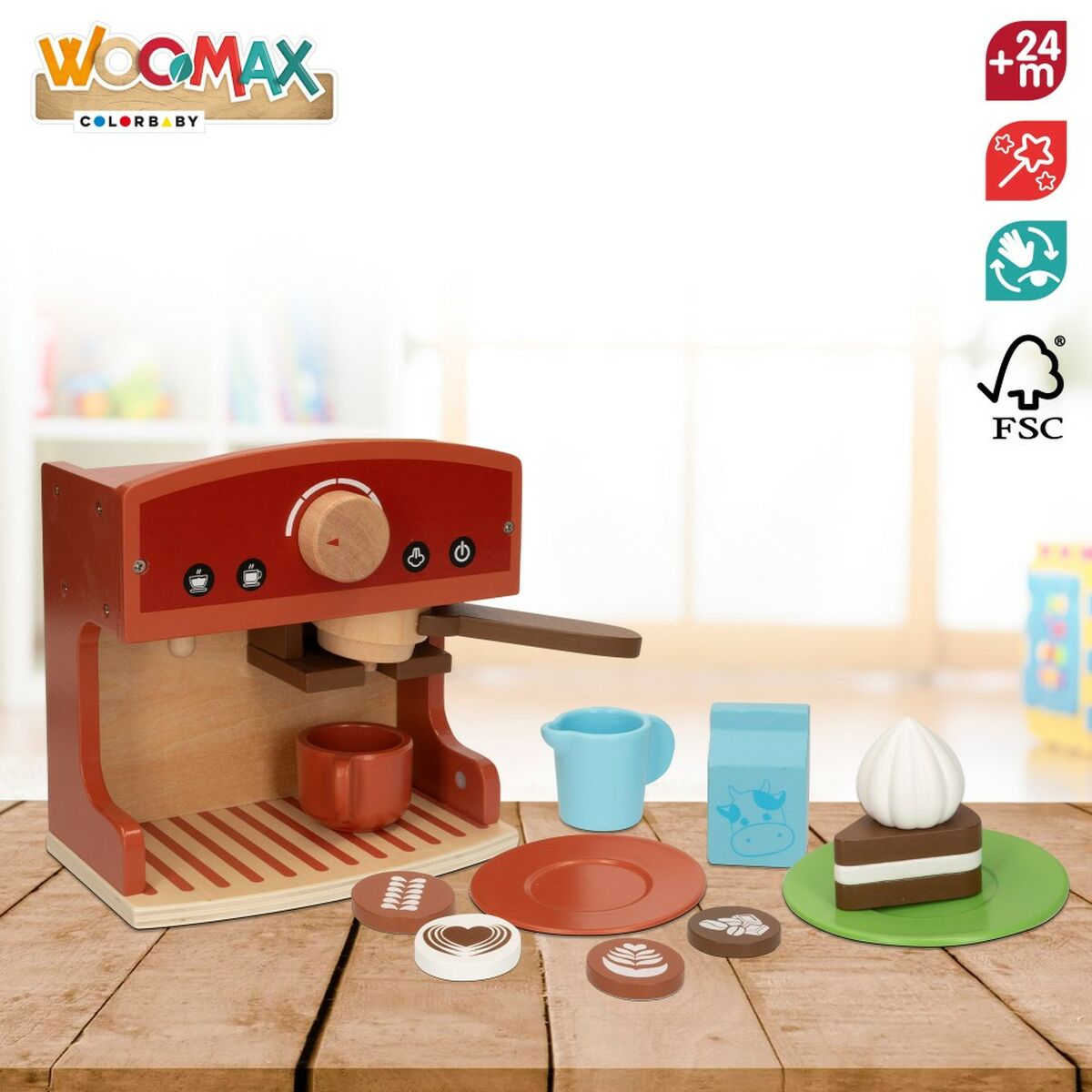 Toy coffee maker Woomax (4 Units)