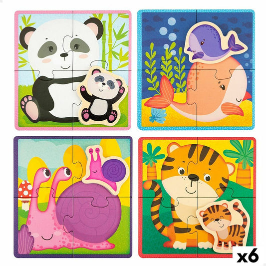 Puzzle Enfant Lisciani animaux 16 Pièces 16 x 1 x 16 cm (6 Unités)