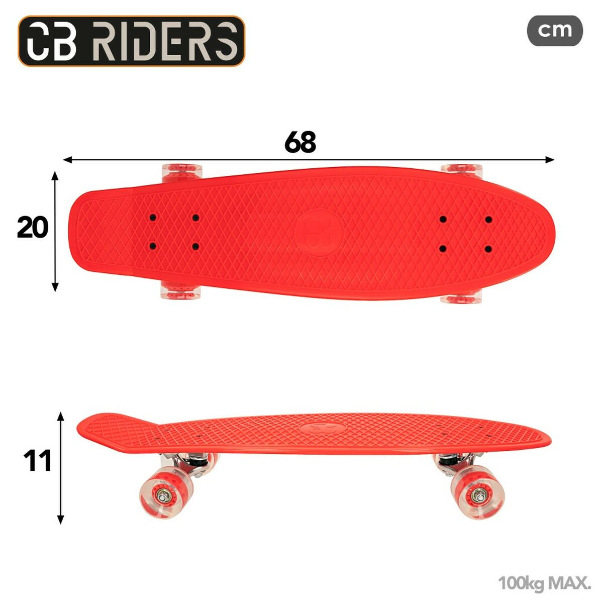 Skateboard Colorbaby Rot (2 Stück)