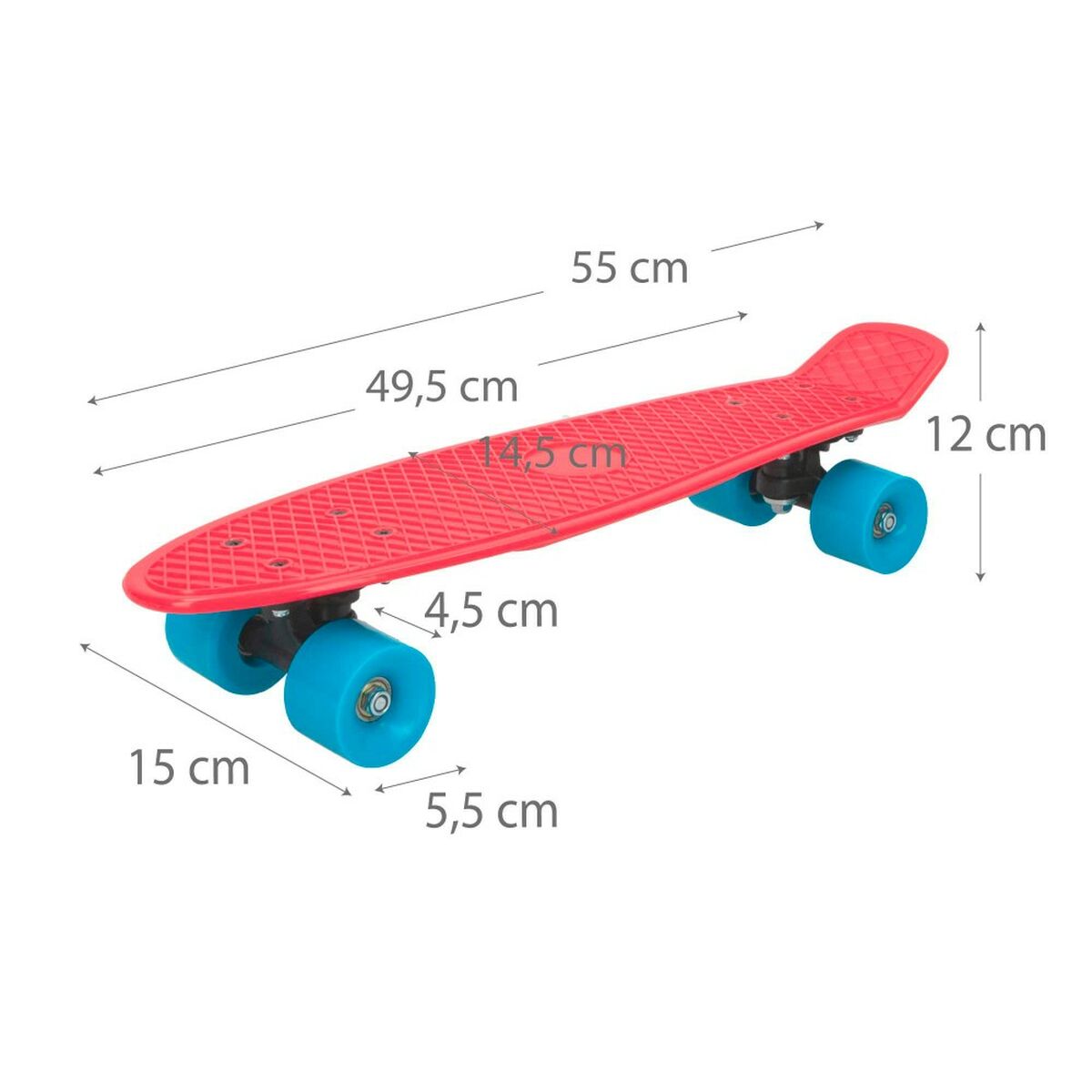 Skateboard Colorbaby Rouge (6 Unités)