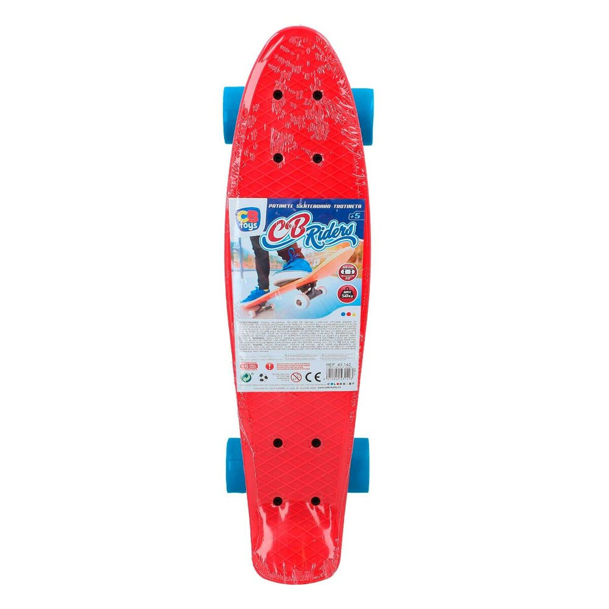 Skateboard Colorbaby Rouge (6 Unités)