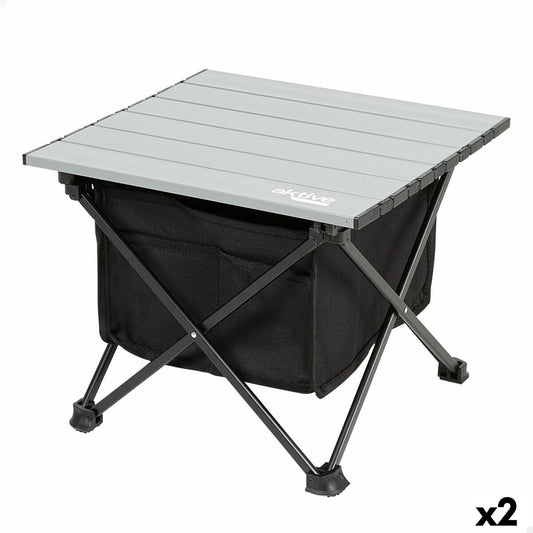 Folding Table Aktive Camping Pocket 38 x 30 x 34 cm (2 Units)